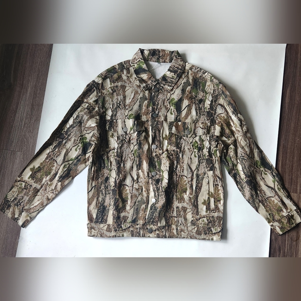 NWT Mens Unlined Camouflage Trucker Jacket - Realtree Style Size S